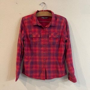 PrAna Women's Bridget Plaid Thermal Lined Button Up Shirt